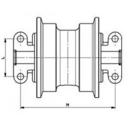 Galet inférieur ATLAS TEREX 1202 / 1204 / 1302 / 1304 / 1305 / 1404 / 1500 / 1504 / 1602...