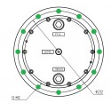 Moteur de translation pour mini pelle 2 à 5ton (12+12 trous)