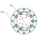 Moteur de translation pour mini pelle 2 à 5ton (12+12 trous)