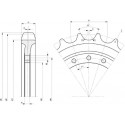 Barbotin CATERPILLAR 311 / 312 / 313/ 314 / E110B...