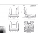 Siège US20 réglable en PVC renforcé pour mini pelle
