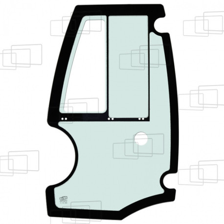 FESTVERGLASUNG MIT NACKEN (OPTIONAL) - JCB 406 407 409 (von 2005 bis 2019)