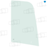 RECHTES VORDERES SCHIEBEFENSTER KUBOTA KX014-4 / KX015-4 / KX016-4 / KX018-4 / KX019-4 (AB 2011)