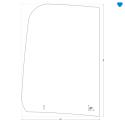 RECHTES HINTERES SCHIEBEFENSTER KUBOTA KX014-4 / KX015-4 / KX016-4 / KX018-4 / KX019-4 (AB 2011)