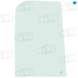 Rechtes Fenster, oberer hinterer Schiebeteil, Kubota KX027-4 / KX030-4