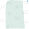 Rechtes Fenster, oberer hinterer Schiebeteil, Kubota KX027-4 / KX030-4