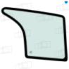 RECHTES FENSTER - 1/4 UNTERES KUBOTA KX014-4 / KX015-4 / KX016-4 / KX018-4 / KX019-4 (AB 2011)