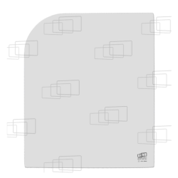 Rechtes Seitenfenster, oberer hinterer Bereich, feststehend, Typ 2, Caterpillar 302.7D CR, ab 2012
