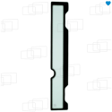 Heckfenster für Hitachi Zaxis ZX27U-3 ZX29U-3 ZAXIS ZX33U-3 ZAXIS ZX38U-3 ZAXIS ZX48U-3 ZAXIS ZX52U-3 (von 2010 bis 2013)