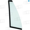VORDERES FENSTER, 1/4 OBERES RECHTES TEIL JCB 411T 413S 417 417HT 418S 426EHT 427HT 427ZX 434S 435S 436ZX 436EHT 436EZX 437HT 437ZX 456EHT 456EZX 457HT 457ZX