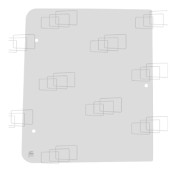 SEITENFENSTER HINTER DER LINKEN/RECHTEN TÜR (ABGERUNDETE ECKEN) EK53 EK54 FAHRERHAUS KUBOTA M6950 M7950 M8950 M9750