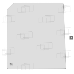 Türfenster, oberer linker/rechter Bereich (EK50-Fahrerhaus) Kubota M6950 M7950 M8950 M9750