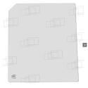Türfenster, oberer linker/rechter Bereich (EK50-Fahrerhaus) Kubota M6950 M7950 M8950 M9750