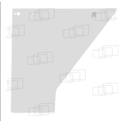 Türfenster, unterer rechter/linker Bereich, Kubota M6950 M7950 M8950 M9750