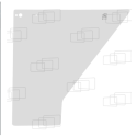 Türfenster, unterer rechter/linker Bereich, Kubota M6950 M7950 M8950 M9750