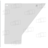 Türfenster, unterer rechter/linker Bereich, Kubota M6950 M7950 M8950 M9750