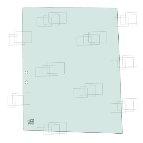 Rechtes hinteres Schiebefenster YANMAR VIO80 / VIO80U / VIO80-1 / VIO80-2 / VIO82 / SV100-2 PB / B7-5B / B7-6