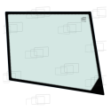 RECHTES SEITENFENSTER CATERPILLAR 300B / 312B / 315BL / 317B / 318B / 320B / 322B / 325B / 330B / 345B / 365B / 375B / 385B (VON 1998 BIS 2003)