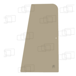 LINKES OBERES FENSTER DER HINTEREN SCHIEBETÜR CATERPILLAR M312 / M315 / M317 / M318 / M320 (VON 1995 BIS 2002)