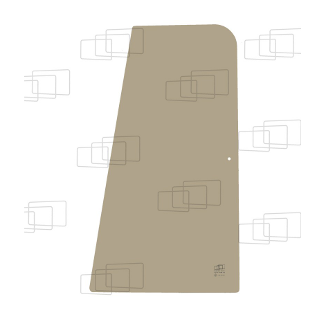 LINKES OBERES FENSTER DER HINTEREN SCHIEBETÜR CATERPILLAR M312 / M315 / M317 / M318 / M320 (VON 1995 BIS 2002)