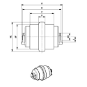 Laufrolle CATERPILLAR  302.5E/ 302.5C / 303.5C / 303.5E / 303CCR