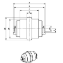 Laufrolle HITACHI ZX27,U / ZX29,U3 / ZX30 / ZX33 / ZX35 / ZX38