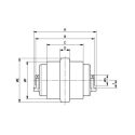 Laufrolle KOMATSU PC20-R8 / PC20U U3 / PC22 MR3F / PC25-R8 / PC26 MR3F
